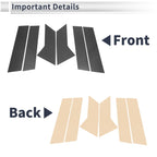 Set of 6 Door Pillar Window Trim for Mazda CX-3 (2015–2021) Carbon Fiber