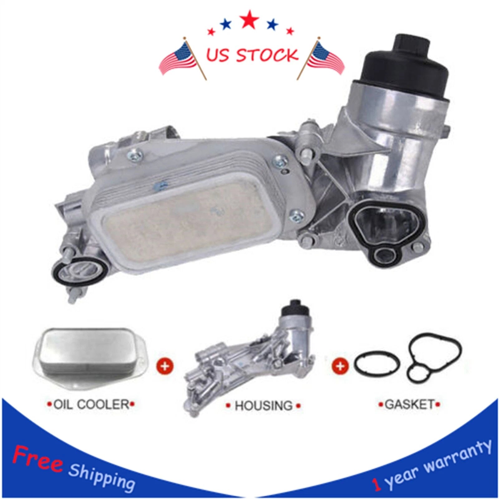 Engine Oil Cooler Filter Housing for Chevy Cruze Aveo (2011–2019)
