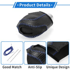 Gear Shift Knob Cover for Volkswagen Taos (2022–2023) Black Carbon Fiber Blue