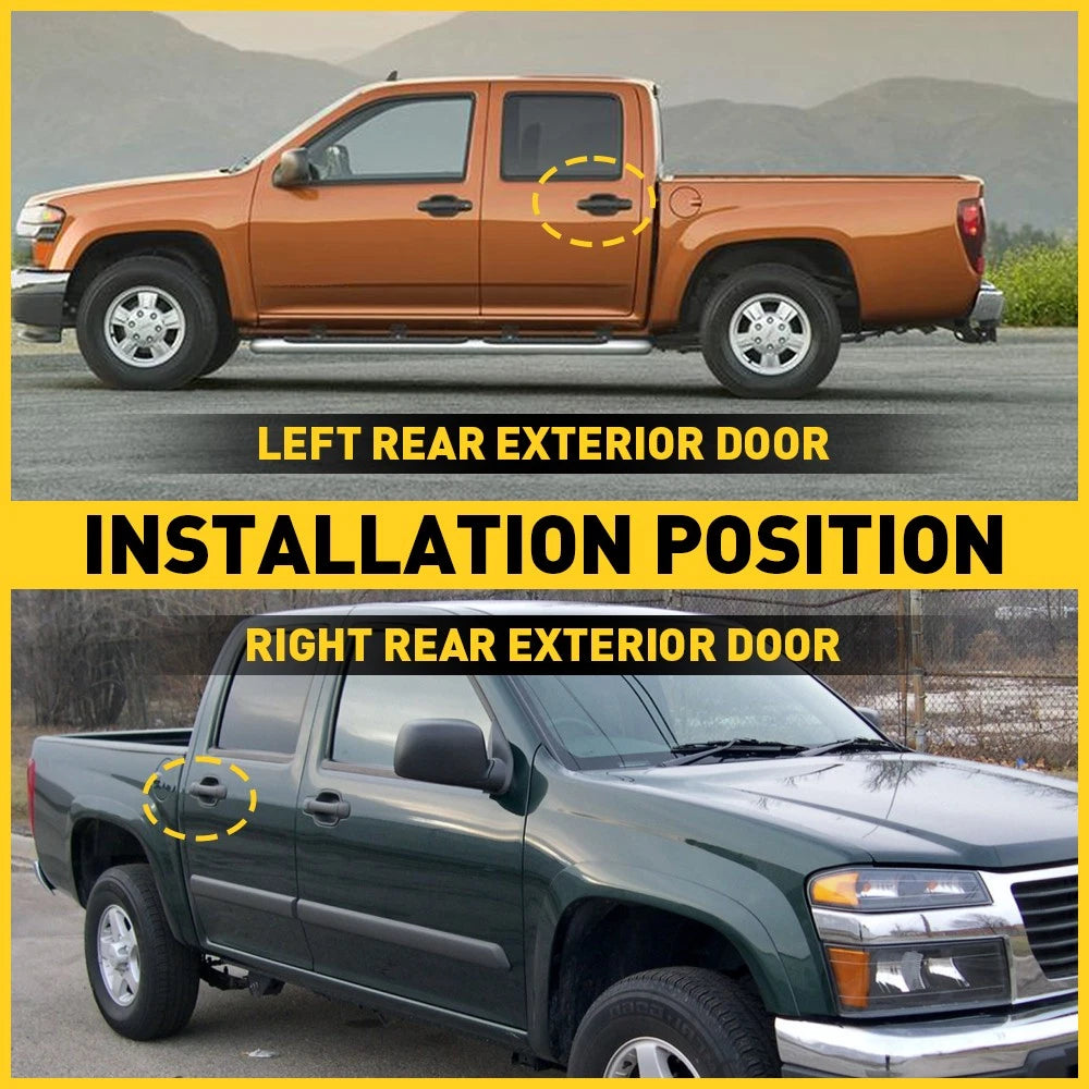 Exterior Rear Door Handle Set for Chevrolet Colorado GMC Canyon (2004-2012)