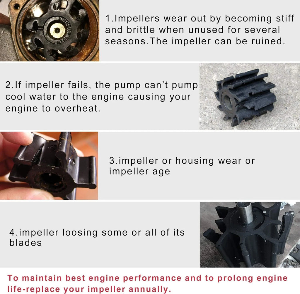 Water Pump Impeller Repair Kit for Yamaha (61A-W0078-A1-00, 61A-W0078-A2-00)