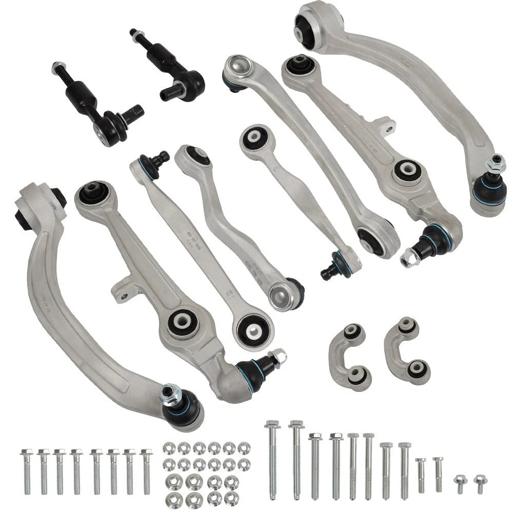 Set of 12 Front Upper & Lower Control Arms for Audi A4 Quattro (2000-2008)