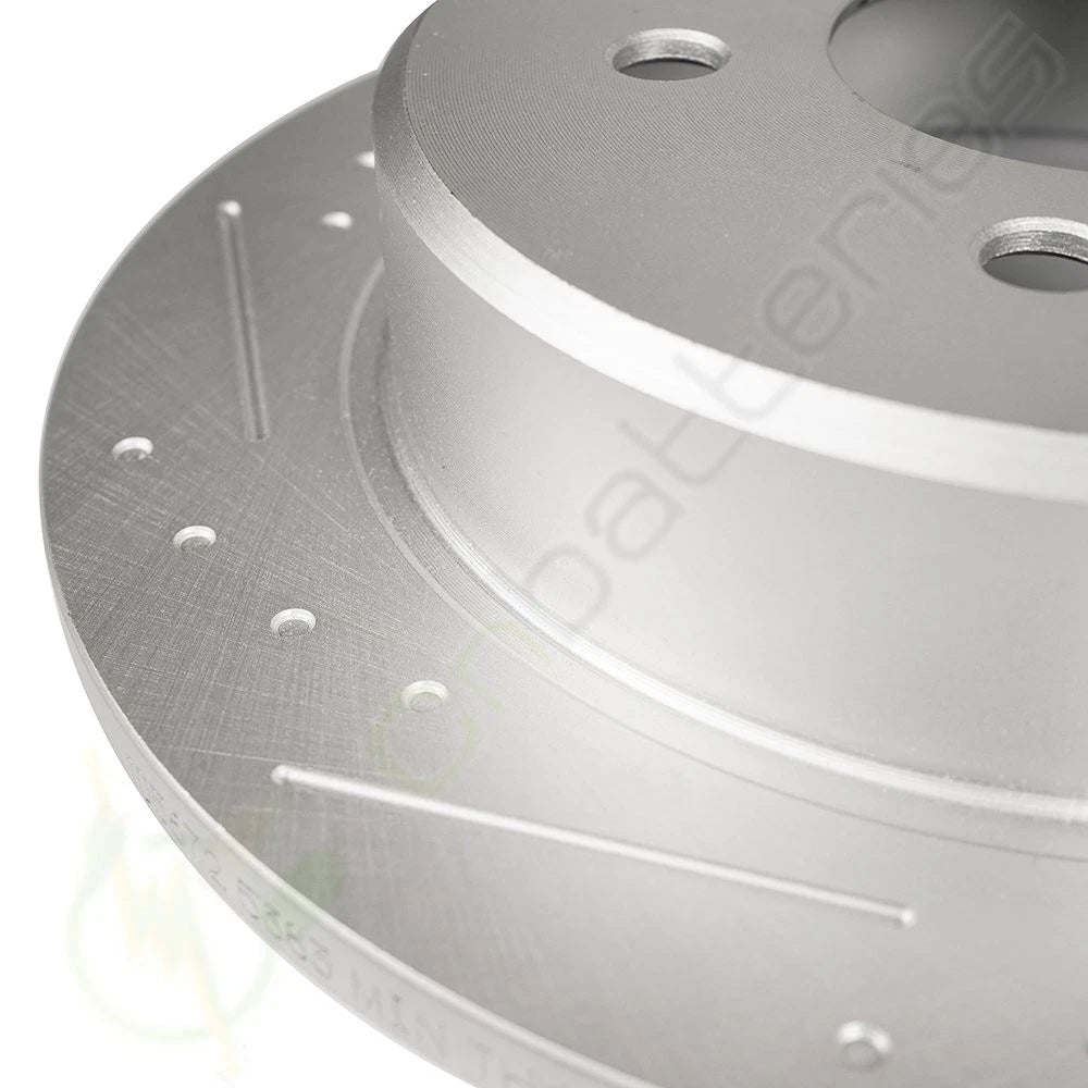 2x Rear Brake Discs Rotors for Dodge Grand Caravan (2001–2007) Slotted