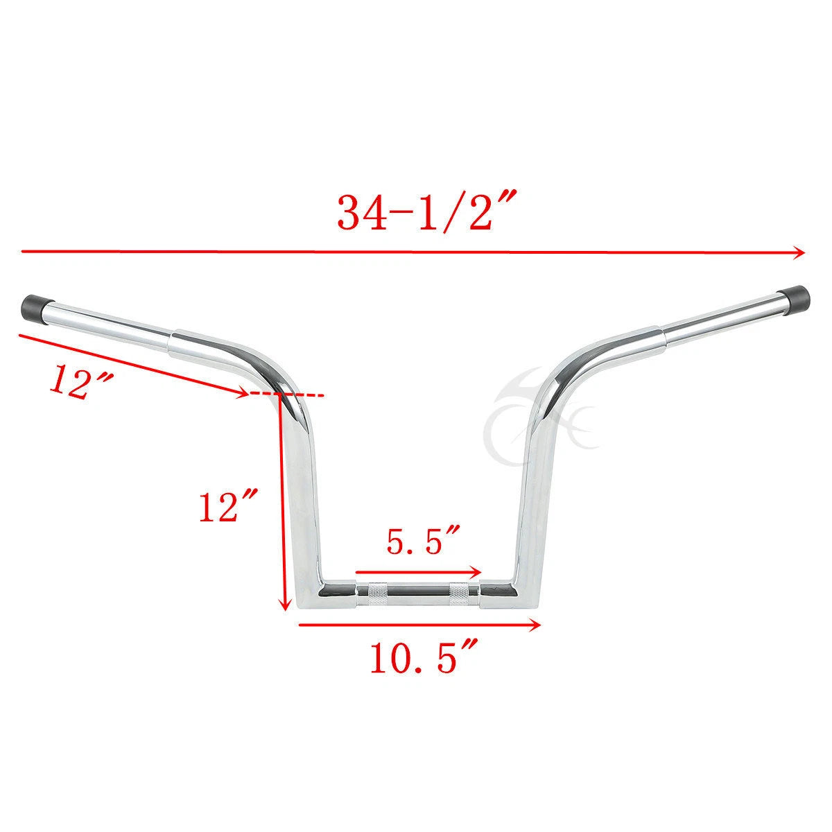 Chrome 12" Rise Ape Hanger Handlebar for Harley Sportster (Custom)