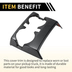 Armrestbox Rear Cup Holder Cover for Chevy Colorado (2023–2024) Carbon Fiber