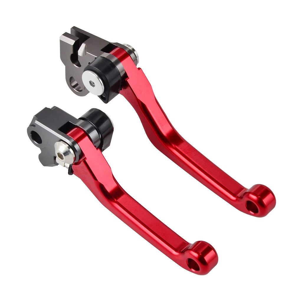 CNC Pivot Brake Clutch Levers for Honda CRF150R CRF450R (2002–2018) Red