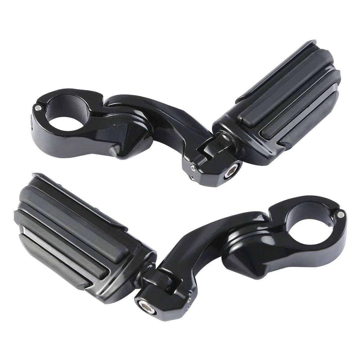 Adjustable Highway Foot Pegs for Harley Touring (32mm, Black)