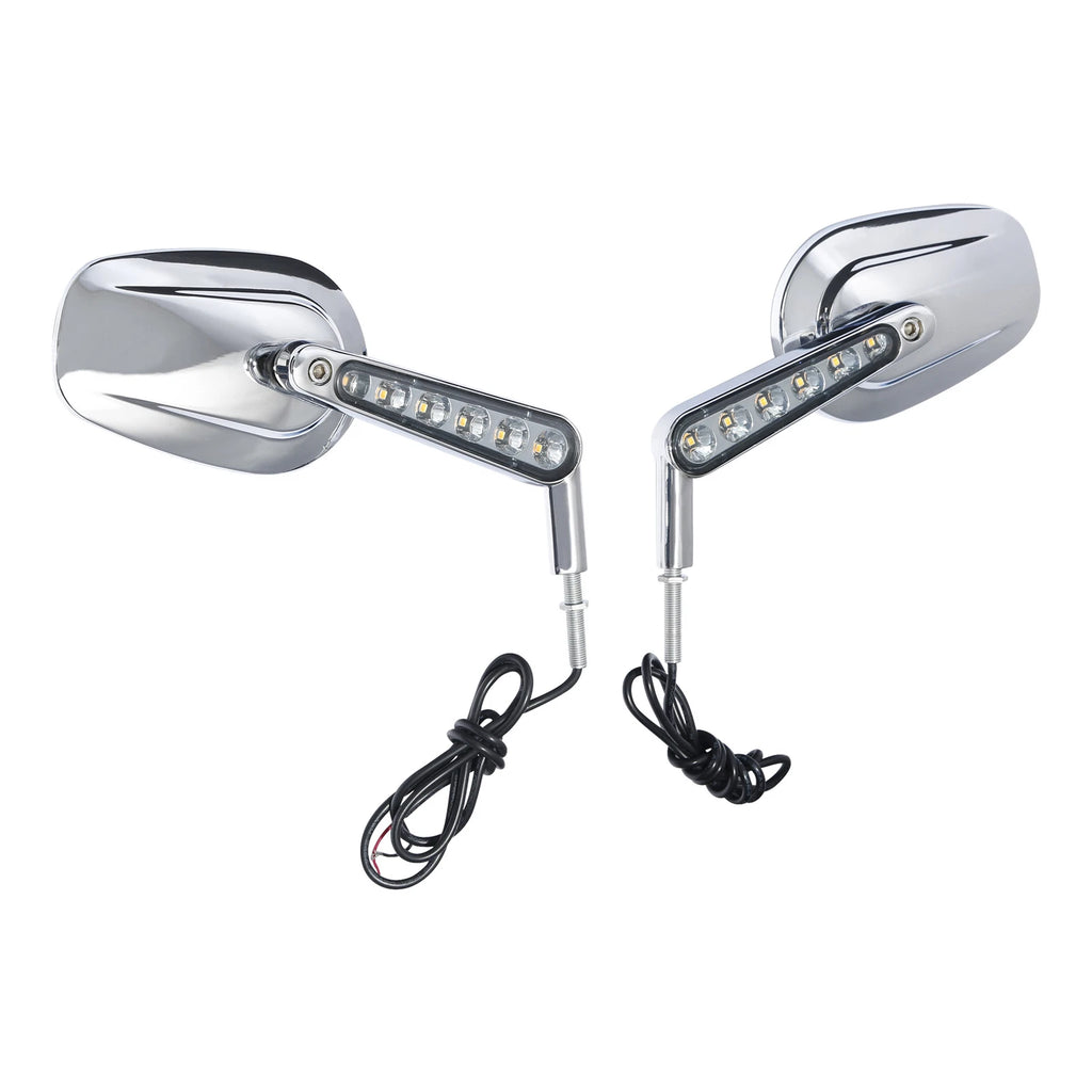 Rear View Mirrors with LED Turn Signals for Harley V-ROD VRSCF (2009–2017)