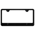 Powder-Coated Black Stainless Steel Wide Bottom 4-Hole License Plate Frame