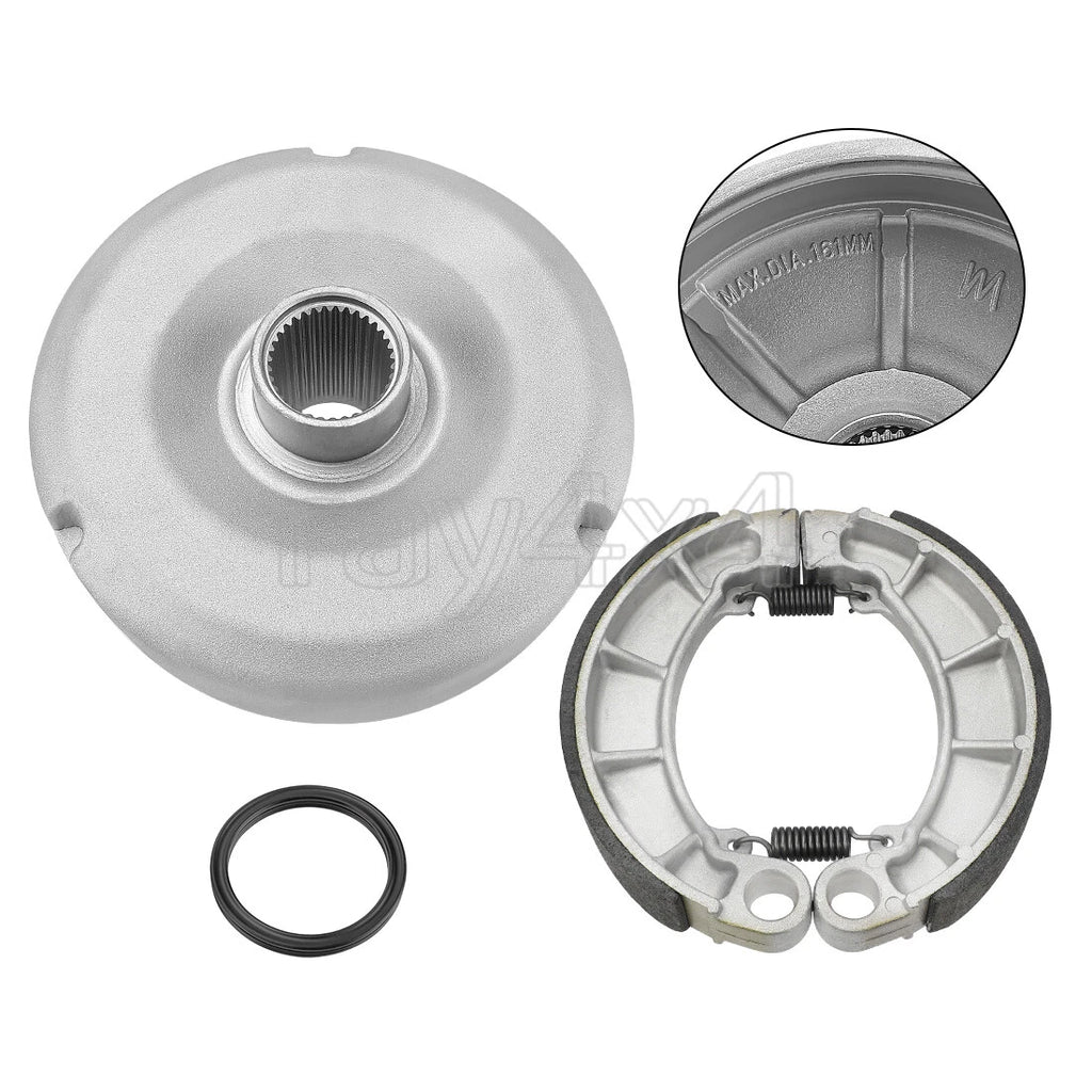 Rear Brake Drum Hub W/Shoes Spring for Honda TRX420TE/TM Rancher 420 (2007–2013)