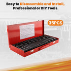35PCS Deep Impact Socket Set for Garage Tool Kit (Metric 8mm-32mm)
