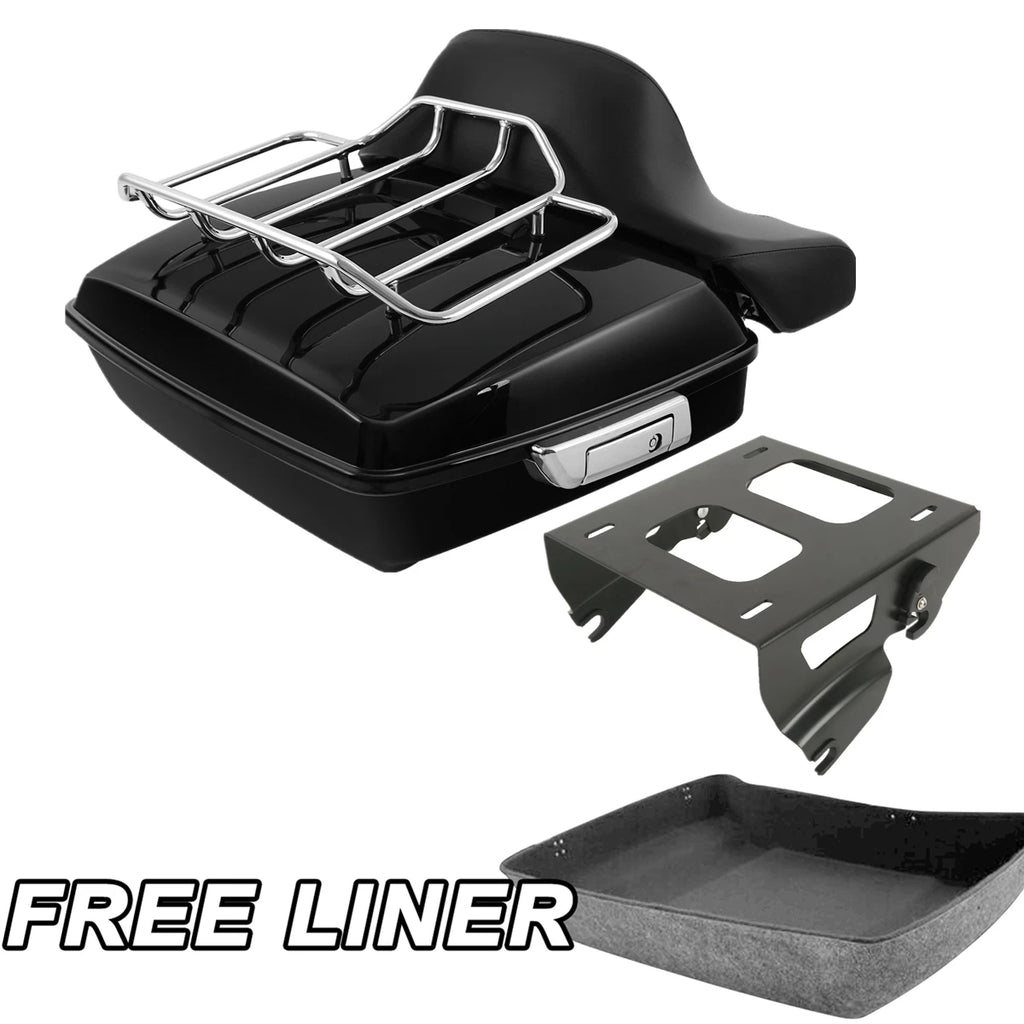 Chopped Trunk Solo Mount Rack Backrest Pad for Harley Electra Glide (2014–2023)