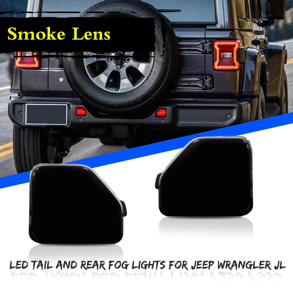 LED Rear Bumper Reflector Light Kit for Jeep Wrangler JL (2018–2023)