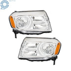 Set of 2 Halogen Headlight Assembly for Honda Pilot (2012–2015) Chrome Housing