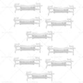10X Roof Drip Rail Moulding Clips for Mitsubishi Triton ML MN (2005–2014)