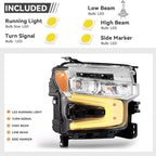 LED Headlight for Chevy Silverado 1500 LT/RST (2022–2026) Right, Chrome Bezel