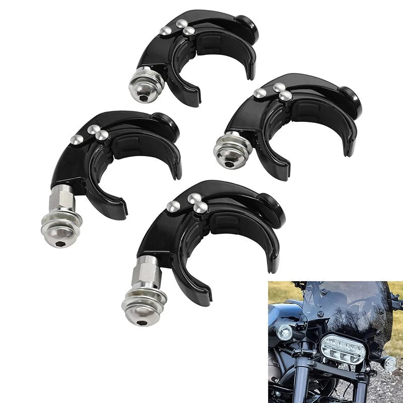 Windshield Clamps 54mm 56mm for Harley Low Rider S FXLRS (2020–2024) Fat Bob (2018–2024)