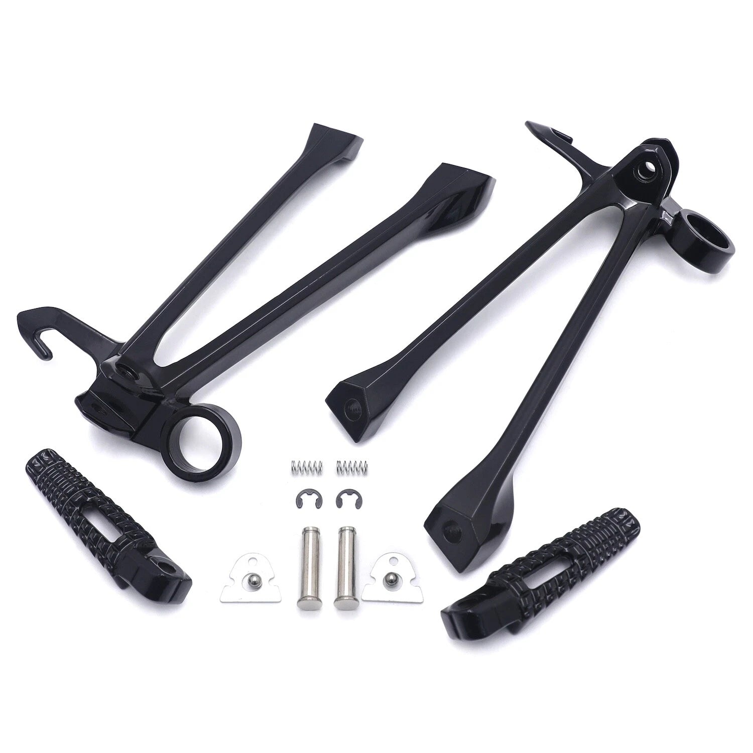 Black Rear Passenger Foot Pegs Footrest Bracket for Suzuki GSXR GSX-R1000 (2009–2016)