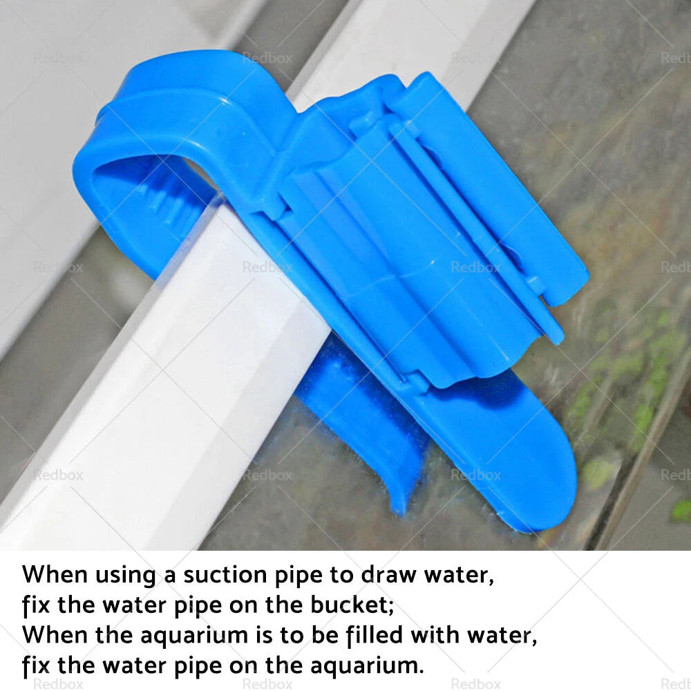 2X Hose Clamp Holder for Aquarium Fish Tank Filtration Pipe