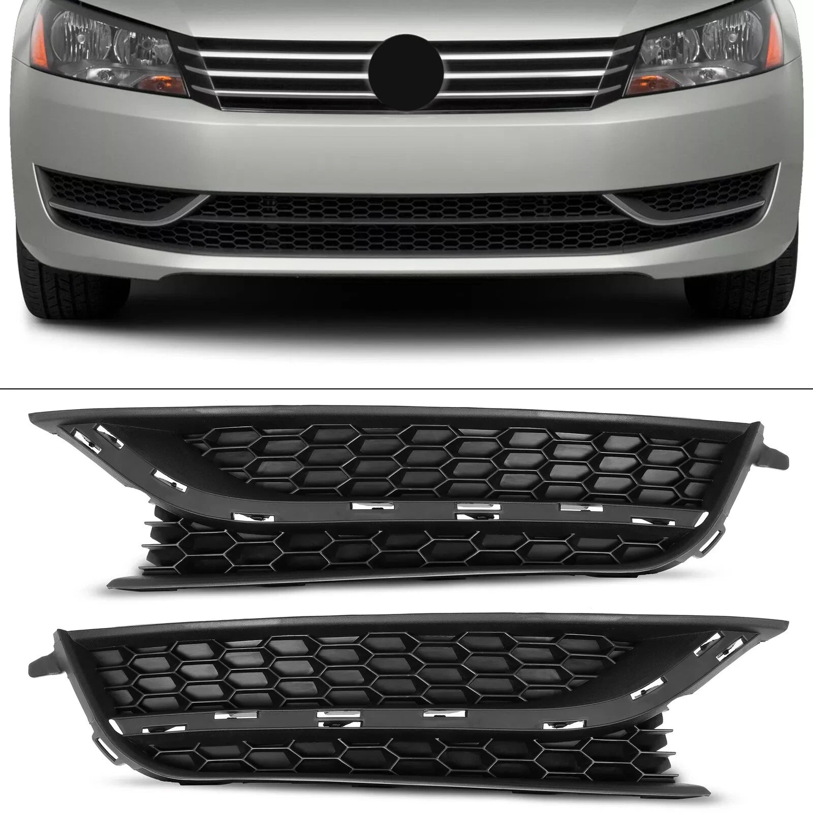 Fog Light Grille Cover for VW Volkswagen Passat (2012-2015)