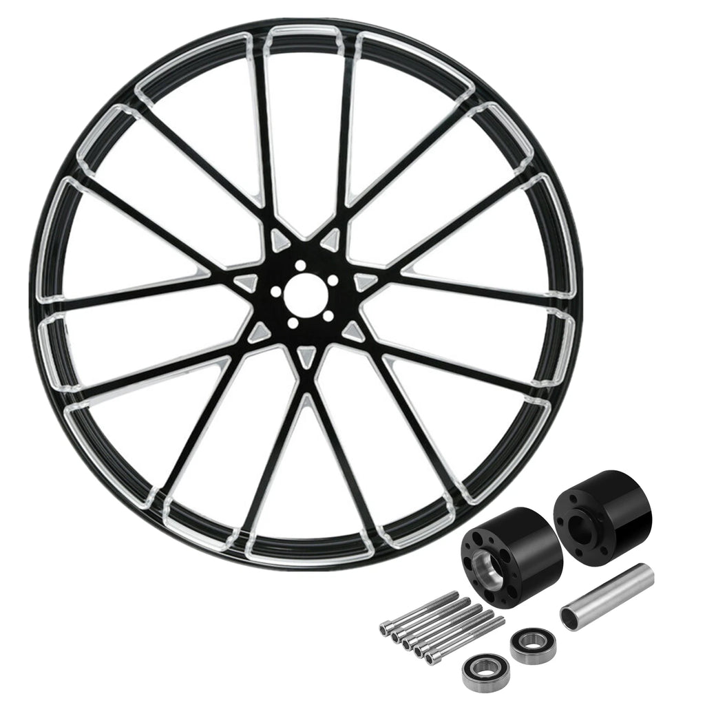 Set of 2 Front Wheel Rims & Dual Disc Hub for Harley Touring Road Glide (1997–2021)