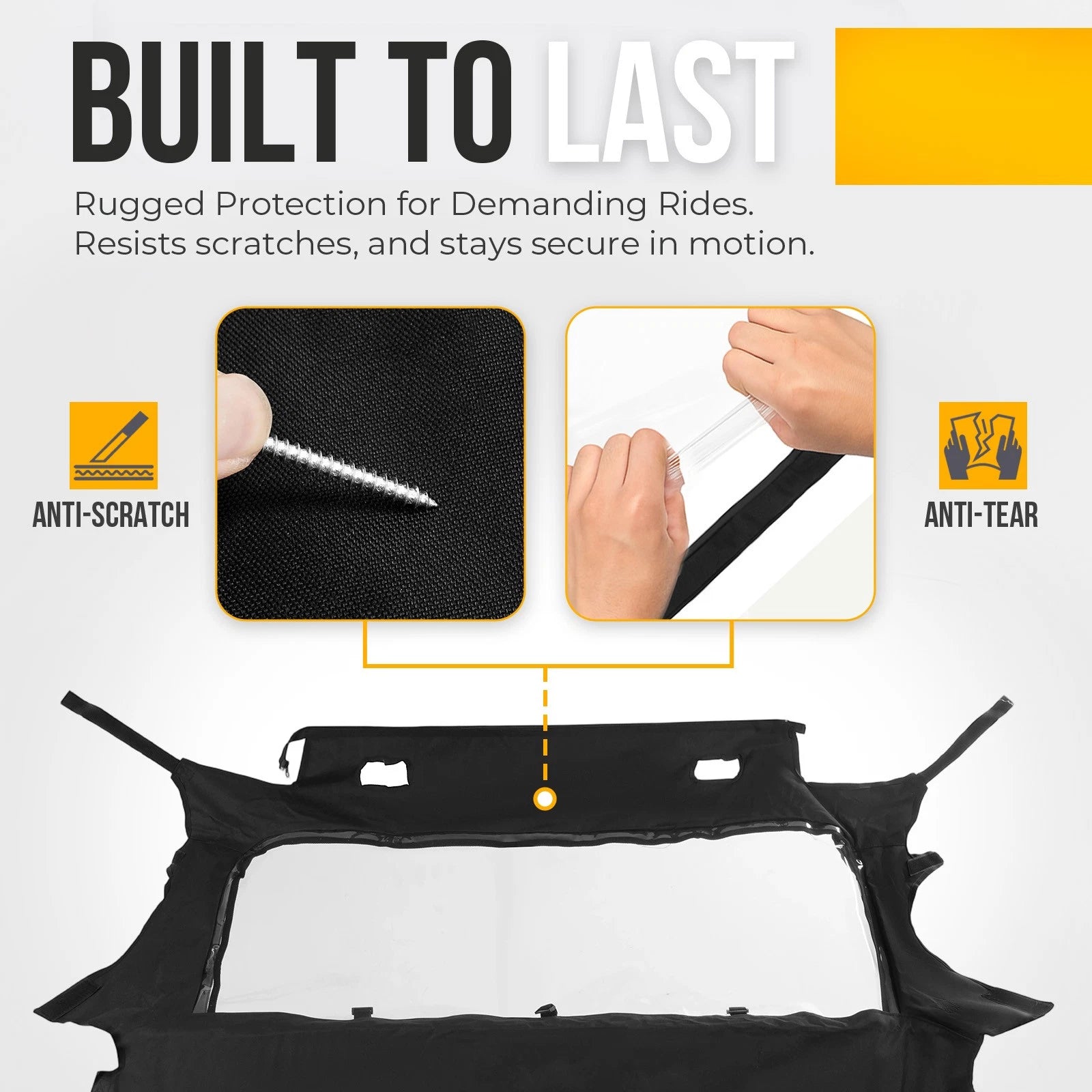 Soft Rear Panel Window Windshield for Honda Pioneer 700/700-4 (2014–2025)