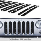 Billet Grille Insert for Jeep Wrangler JK (2007-2018) - Black Rivet Design