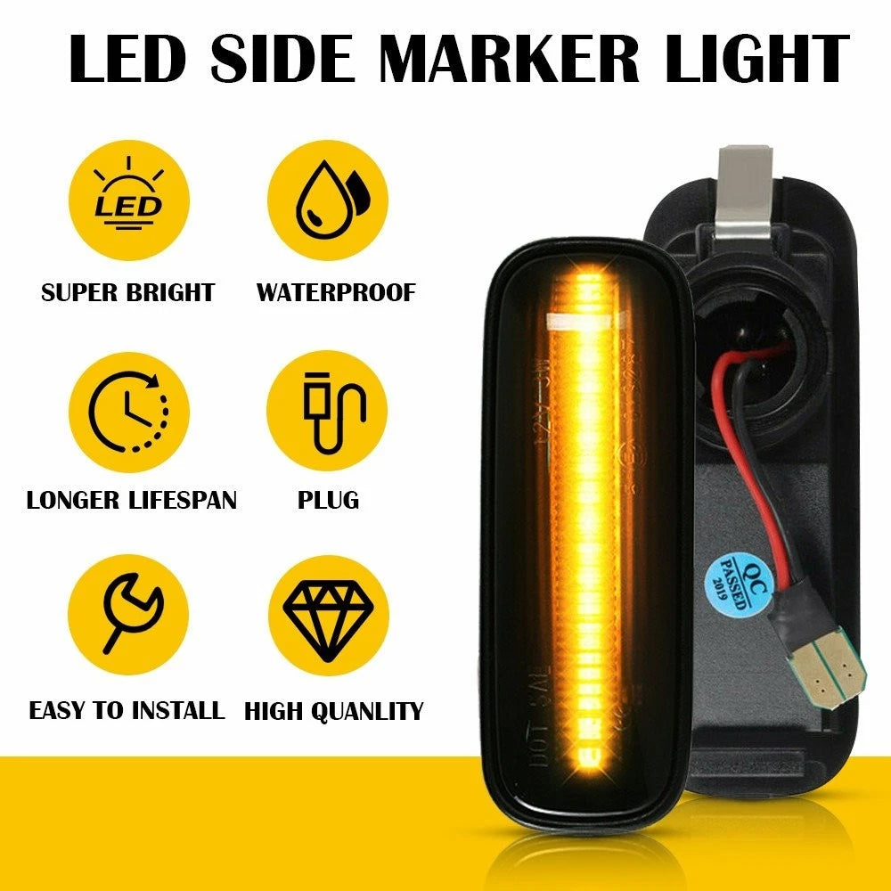 Smoke LED Side Marker Lights for Honda Civic (1996–2000)