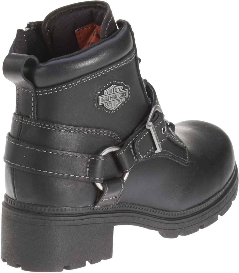 Harley-Davidson Women's Tegan Black Lace-Up Boots Size 9.5 (D84424)