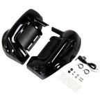 Gloss Black Lower Vented Fairing Speaker Glove Kit for Harley Touring (1983–2013)