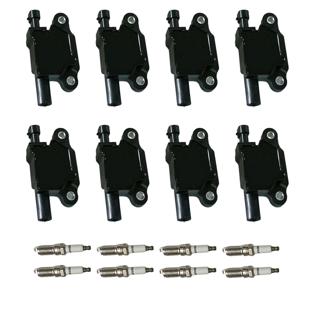 Set of 8 Ignition Coils & Iridium Spark Plugs for Escalade Camaro V8
