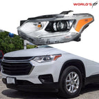 Left Headlamp for Chevy Traverse (2018–2020) HID LED DRL Chrome