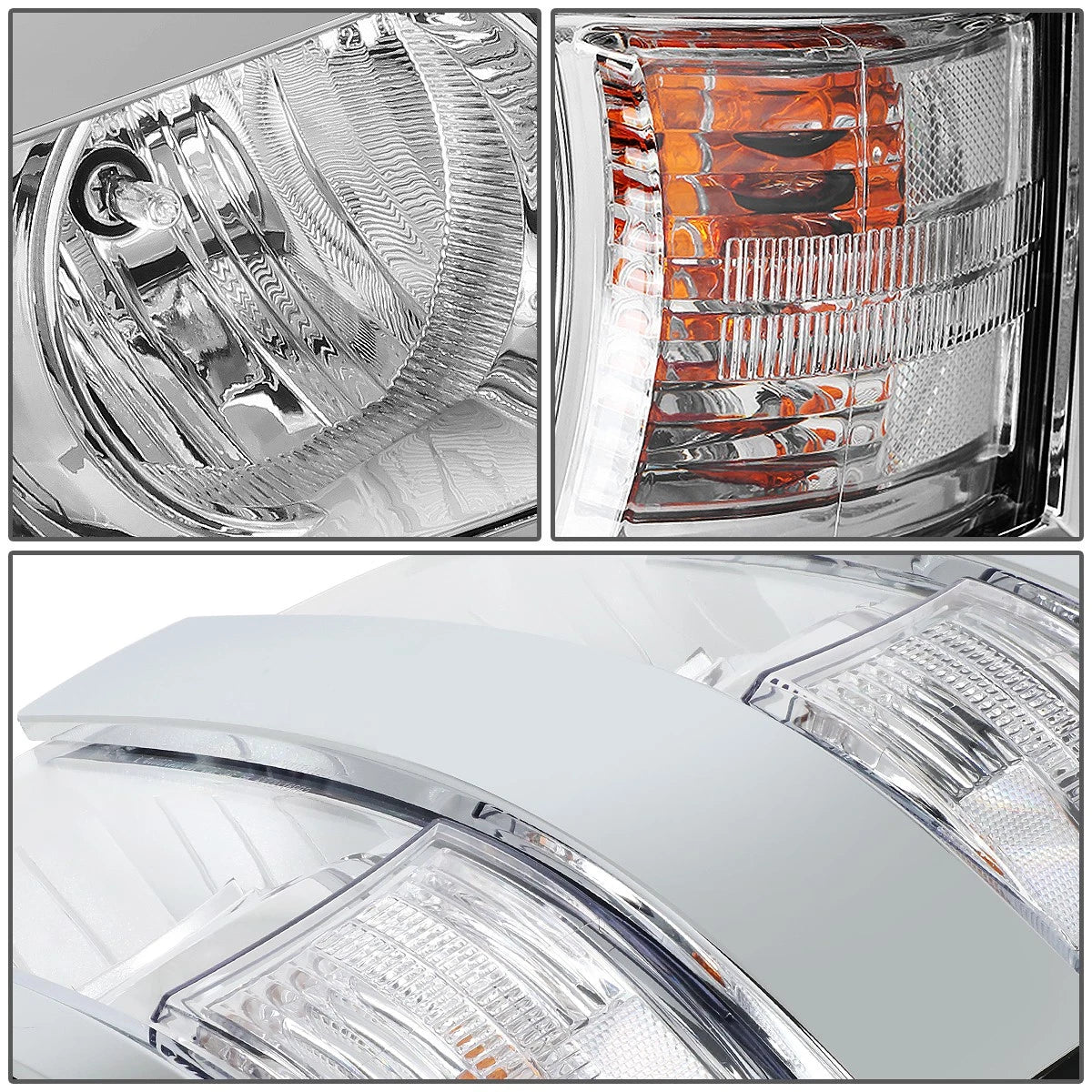 Chrome Clear Signal Projector Headlight for Silverado 2500HD (2015–2019)