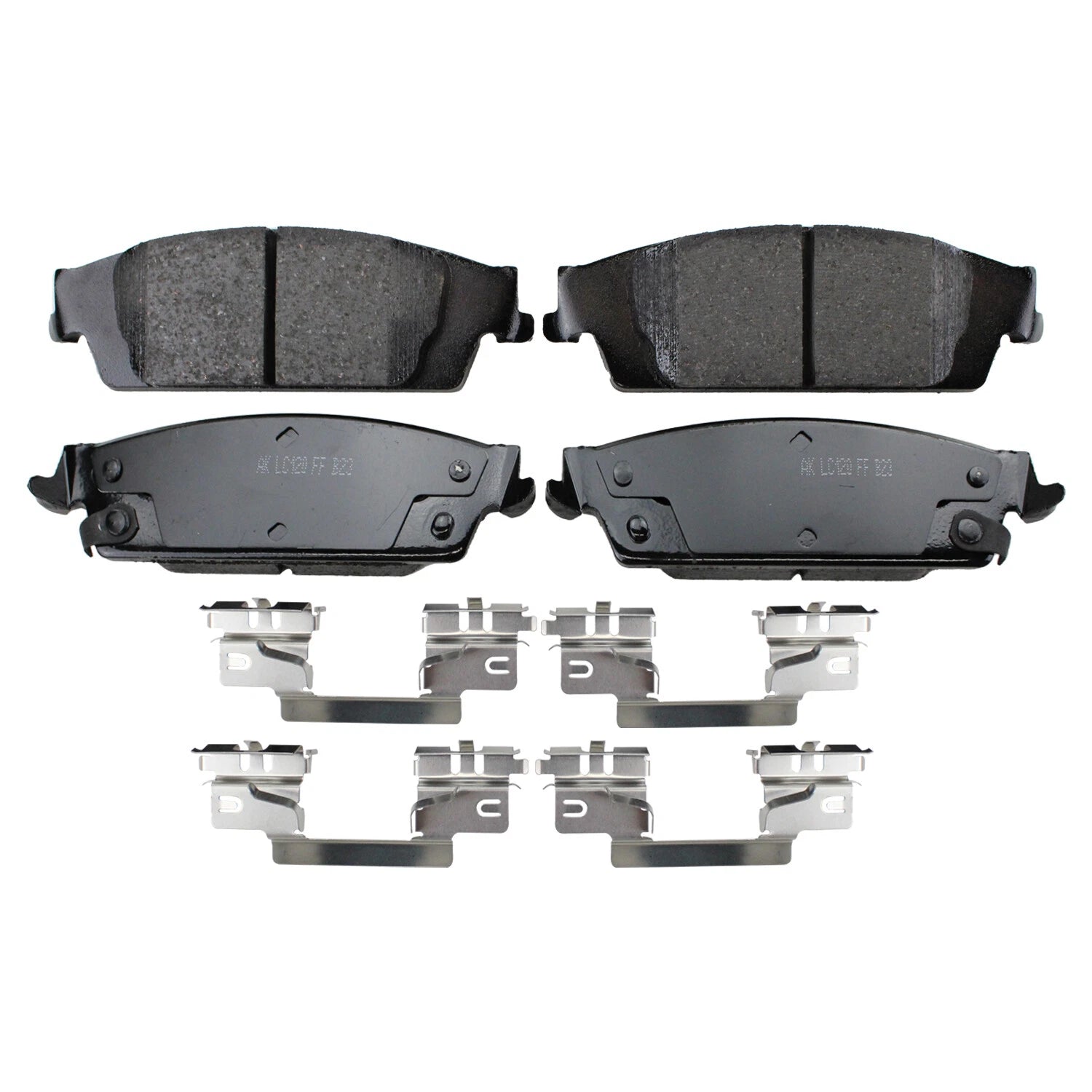 Set of 4 Akebono ProACT Rear Ceramic Slotted Brake Pads for Cadillac Chevrolet GMC