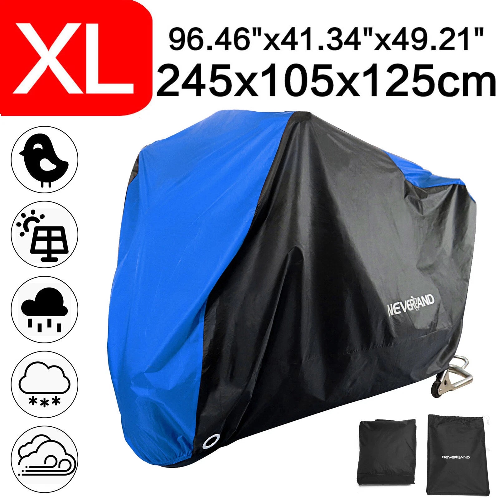 Motorcycle Cover Waterproof Outdoor Storage Protector for Scooter