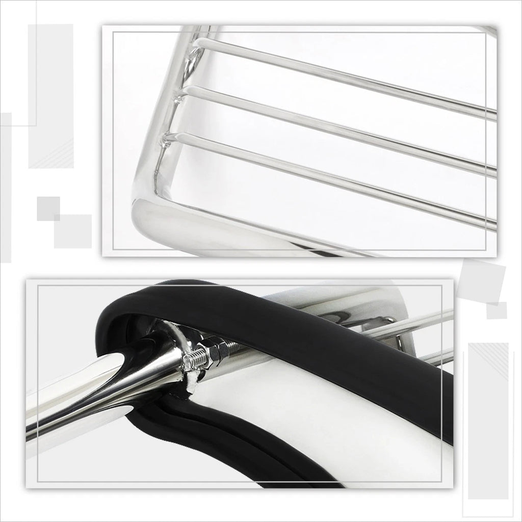 Set of 2 Nerf Bars for Ram 1500 Crew Cab (2019–2024) with Red Step Pad