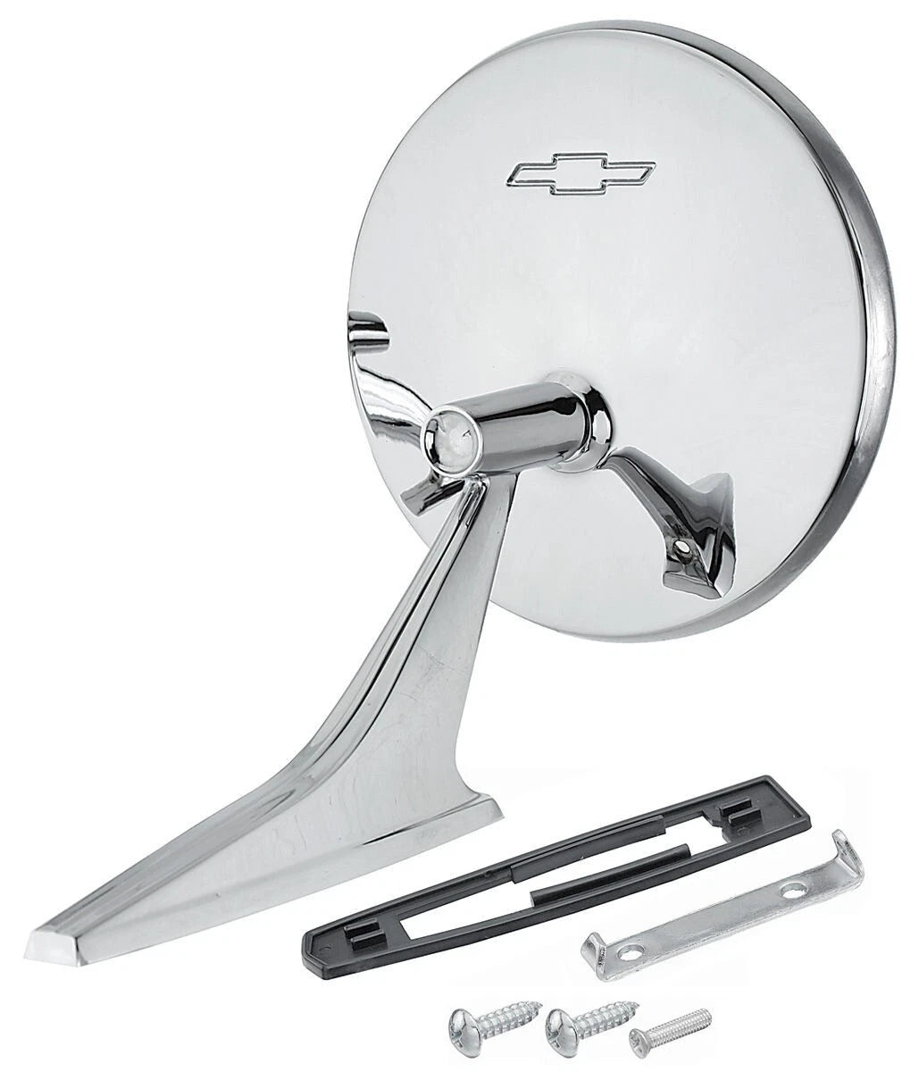 Chrome Outside Door Mirror Replacement for 1966-1968 Chevy Chevelle El Camino