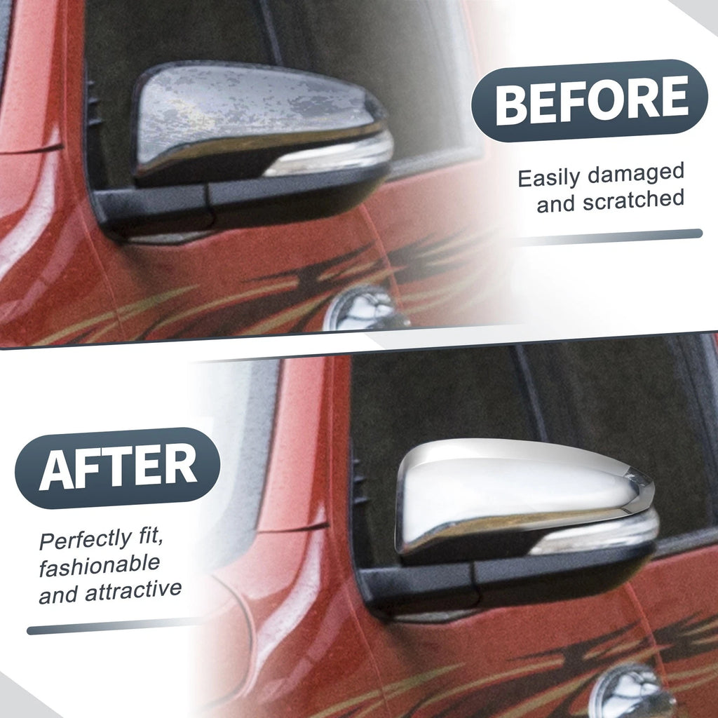 Pair Rearview Mirror Cover Cap Chrome for Toyota Hilux (2015–2020)