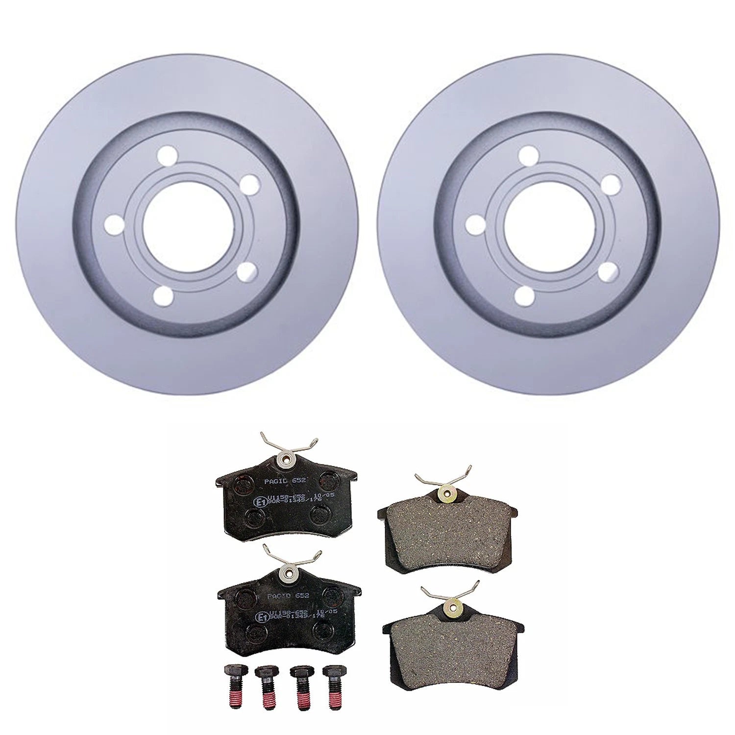 Hella Rear Rotors & Low-Met Disc Brake Pad Kit for Audi A8 Quattro (1995–2003)
