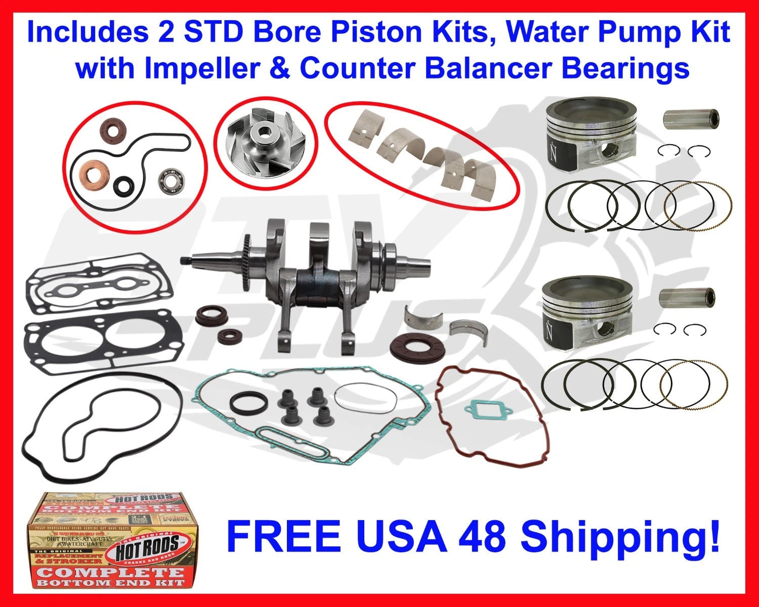 Engine Rebuild Kit for Polaris Ranger 700 (2005–2009) - Crank, Pistons