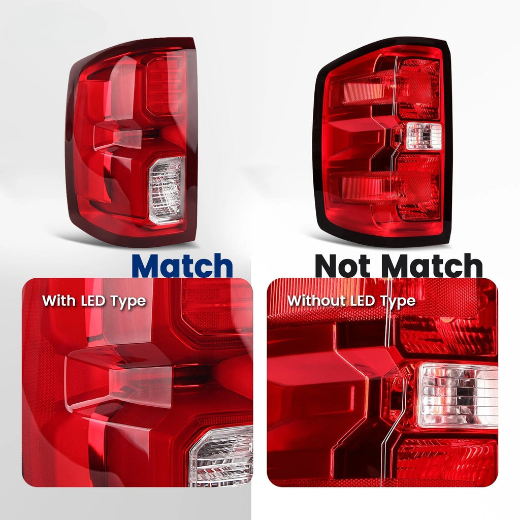 LED Tail Light Left Driver for Chevy Silverado 1500 High Country / LTZ (2016–2018)