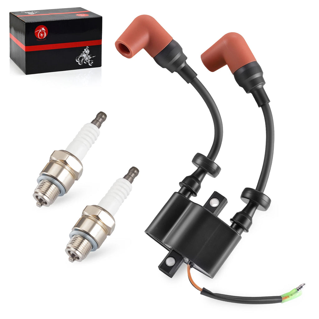 Ignition Coil & Spark Plug for Yamaha Outboard F6 F8 F9.9 T8 T9.9 C25 (1996–2017)