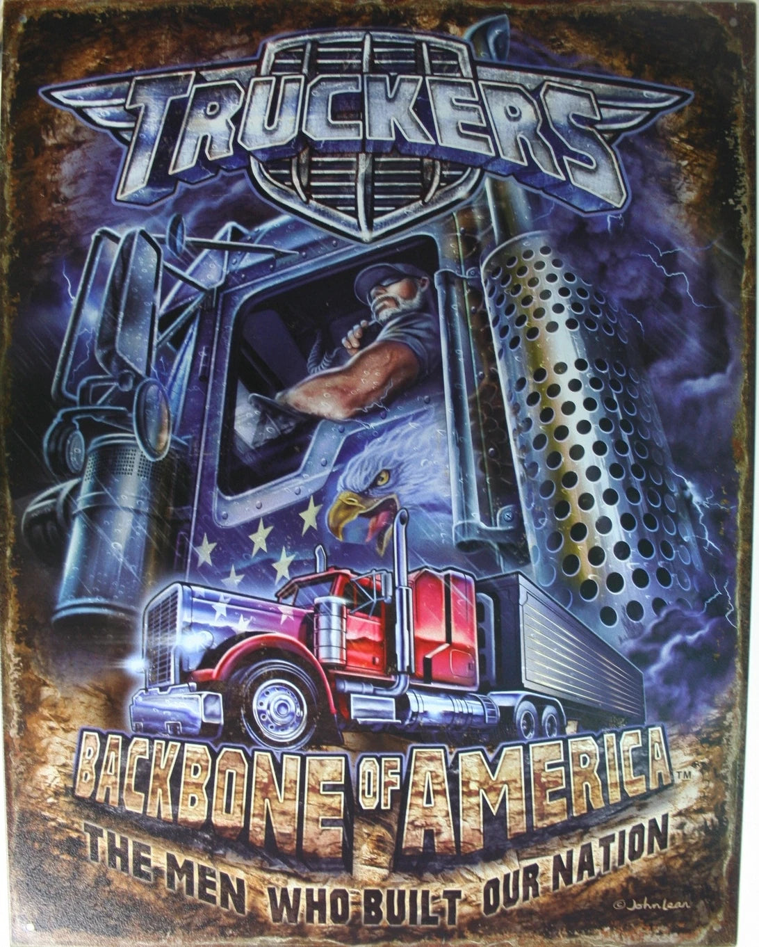 Tin Metal Sign for Peterbilt KW 2166