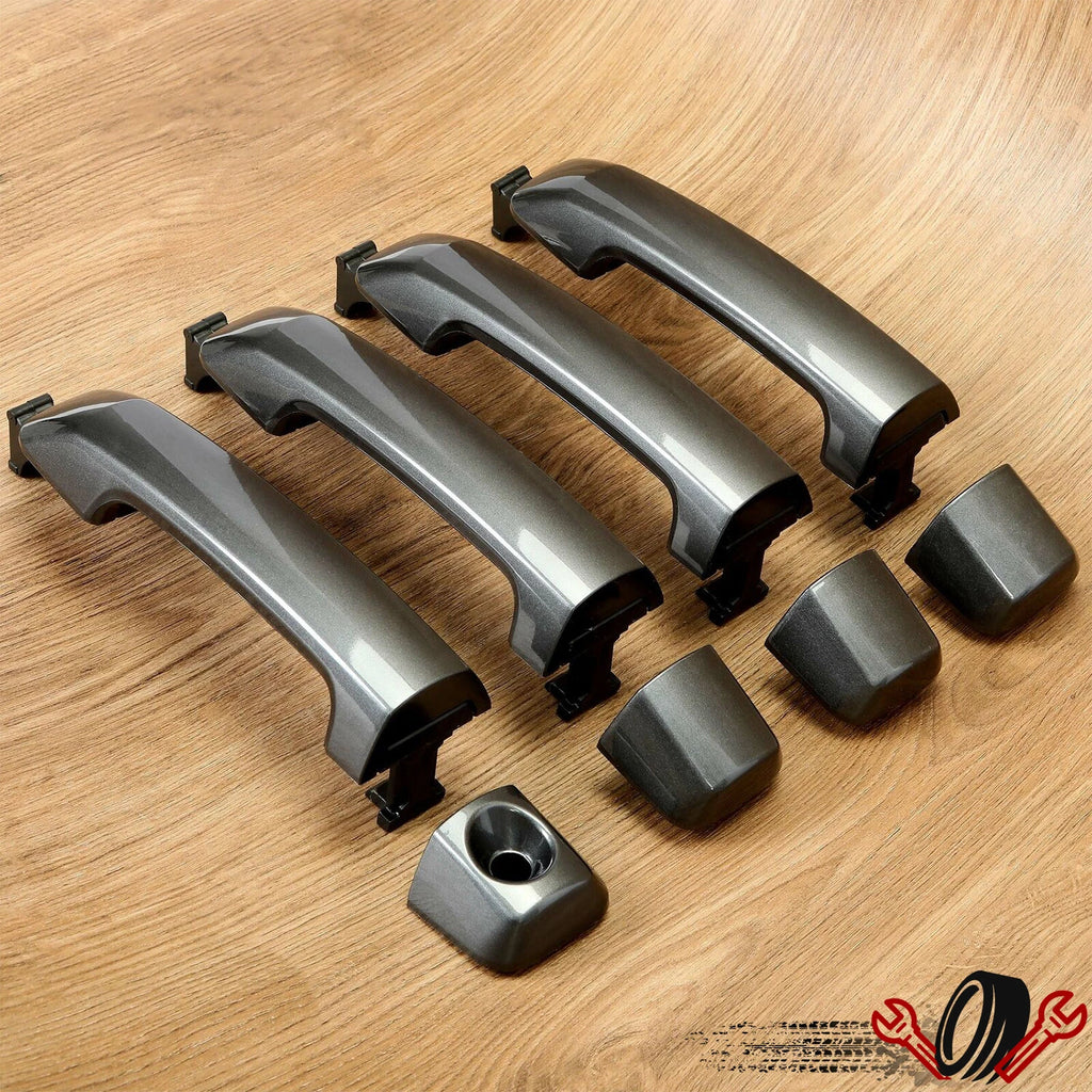 Set of Gray Painted Door Handles for Toyota Tundra Sequoia (2011–2019)