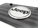 American Flag License Plate Cover with Jeep Script for Jeep Wrangler (2018–2024)