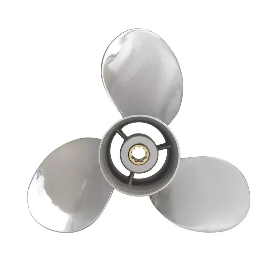 9 1/4x10 Stainless Steel Boat Propeller for Honda BF 8-20HP (8 Tooth, RH)