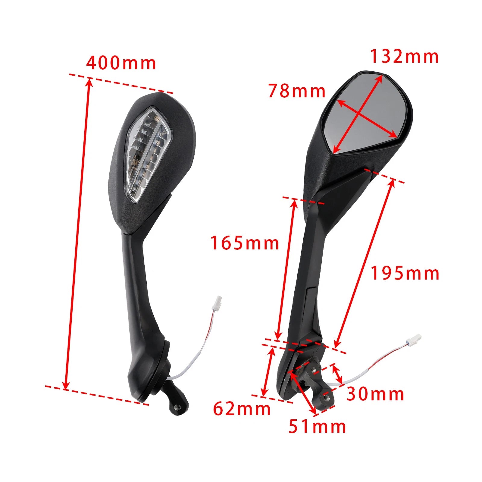 Rearview Mirrors with Indicator for Ducati Supersport 939/S (2017–2020)