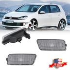 2X Clear Lens Front Bumper Side Marker Lights for VW MK6 Golf GTI (2010–2014)