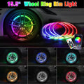 LED 15.5" Wheel Rim Ring Light for Universal Vehicles (RGB, Bluetooth)