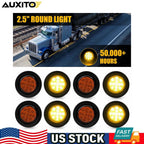 Set of 8 LED Trailer Side Marker Clearance Lights for Various Models (12V)